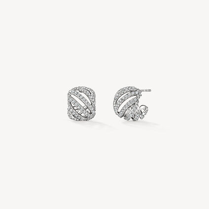 VELA Ethereal Huggies, 18K White Gold, large