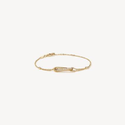 INSIDE/OUT Diamond Link Chain Bracelet, 18K Yellow Gold, large