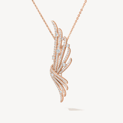 VELA 法式切割密镶钻石两用胸针, 18K 玫瑰金, large