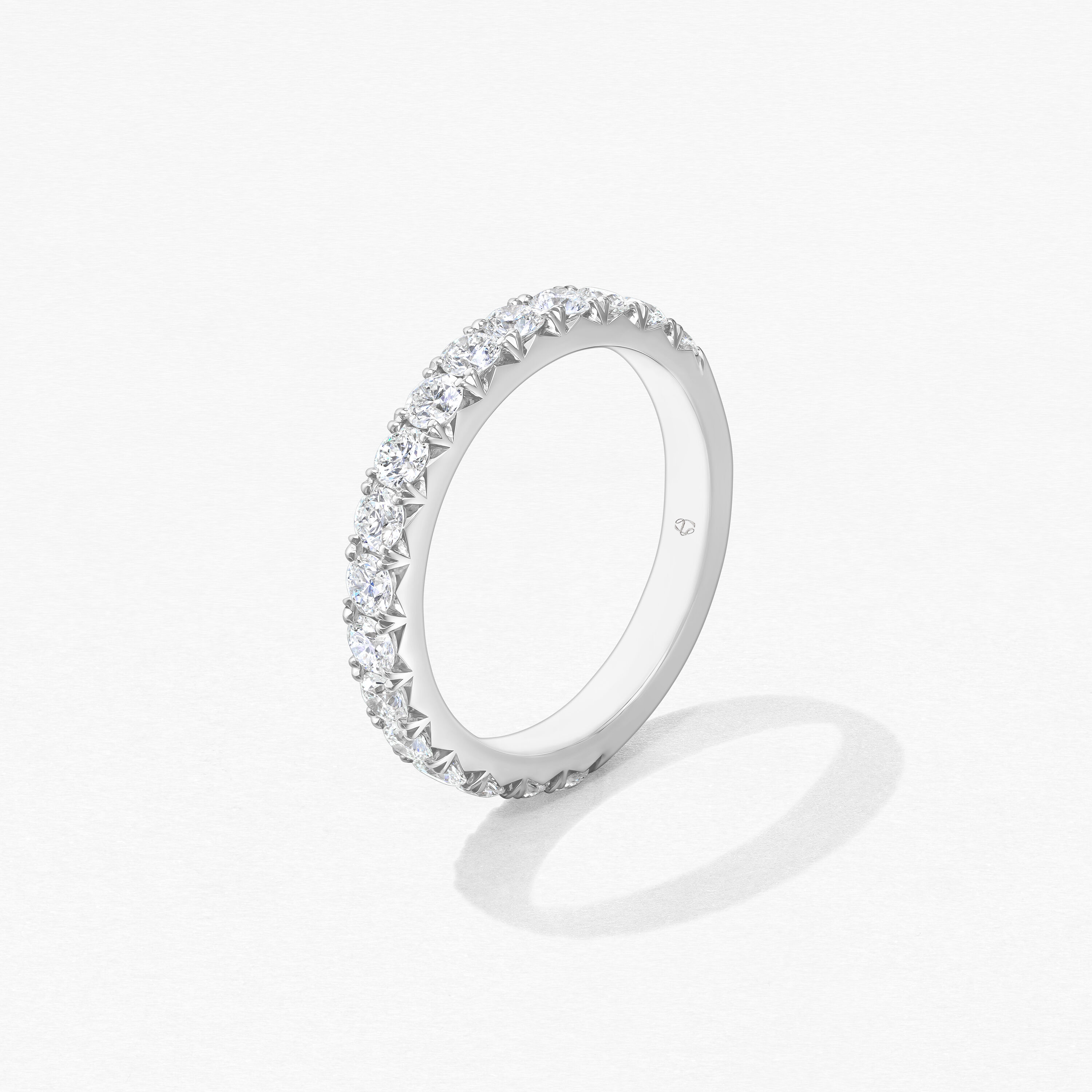 Vela French Cut Pav&eacute; Band, Platinum, large