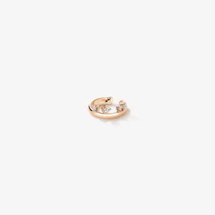 BARRE 系列钻石耳夹, 18K 玫瑰金, large