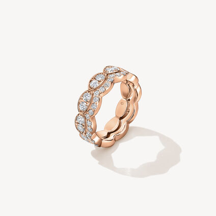 Lorelei 2-Roll钻石戒指, 18K 玫瑰金, large