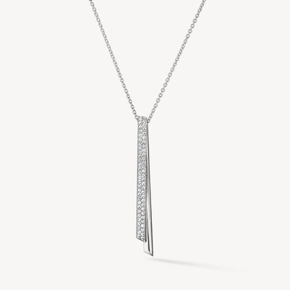 INSIDE/OUT Diamond Flip Drop Pendant Necklace, 18K White Gold INSIDE/OUT Diamond Flip Drop Pendant Necklace, 18K White Gold, large