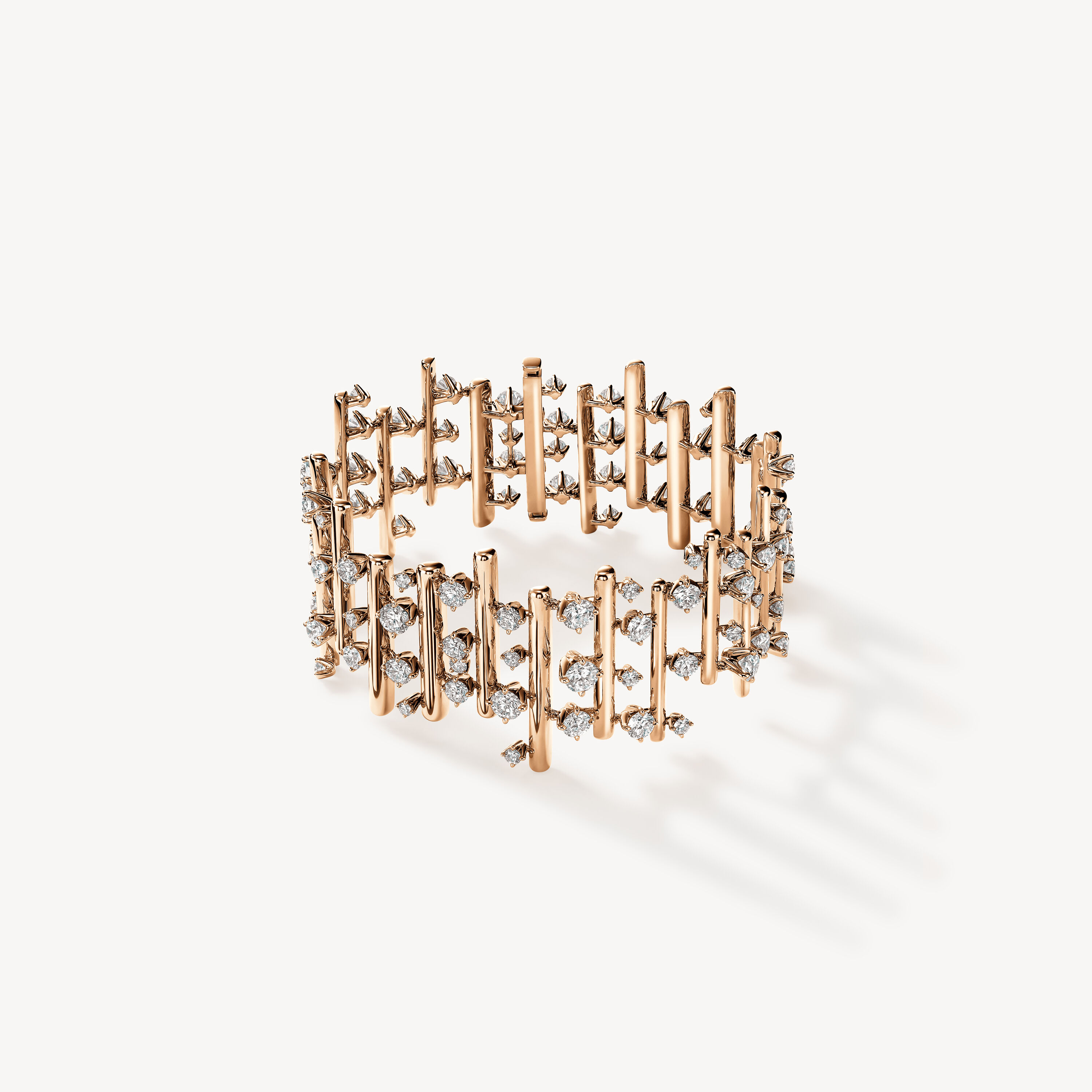 BARRE Multi-Row Large Bracelet, 18K Rose Gold, large