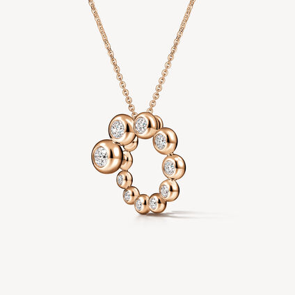 DREAM Circle 钻石项链, 18K 玫瑰金, large