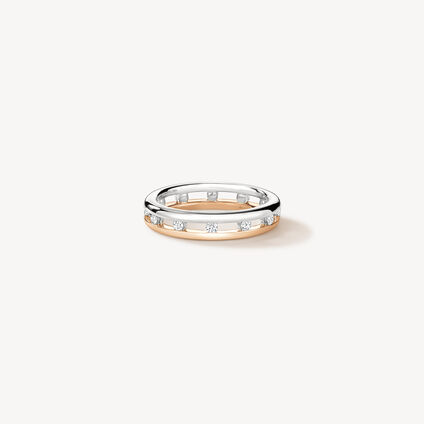 LOVE Floating Diamond Eternity 结婚对戒, 18K 玫瑰金(含铂金) LOVE Floating Diamond Eternity 结婚对戒, 18K 玫瑰金(含铂金), large