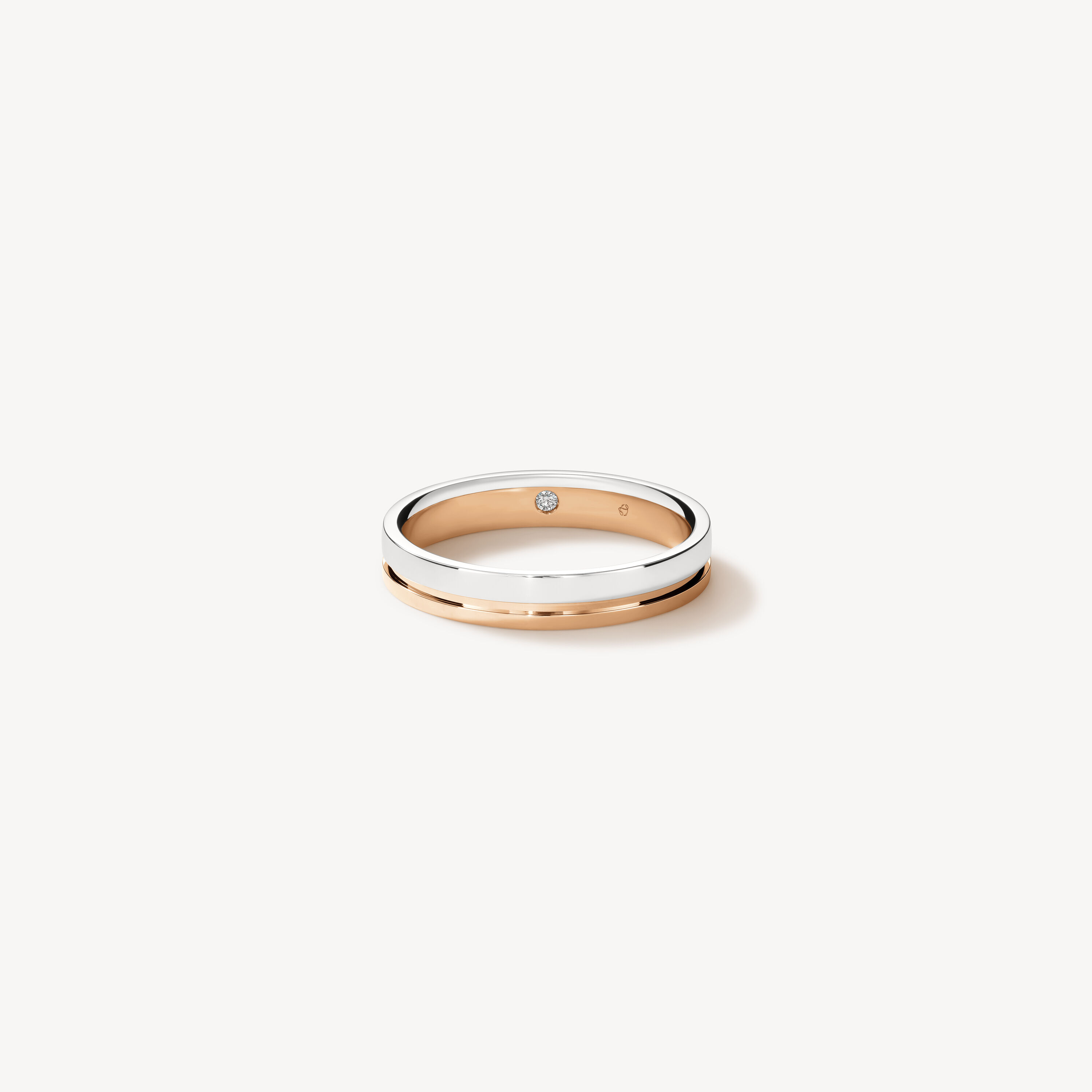 Moment 结婚对戒, 铂金和18K 玫瑰金, large