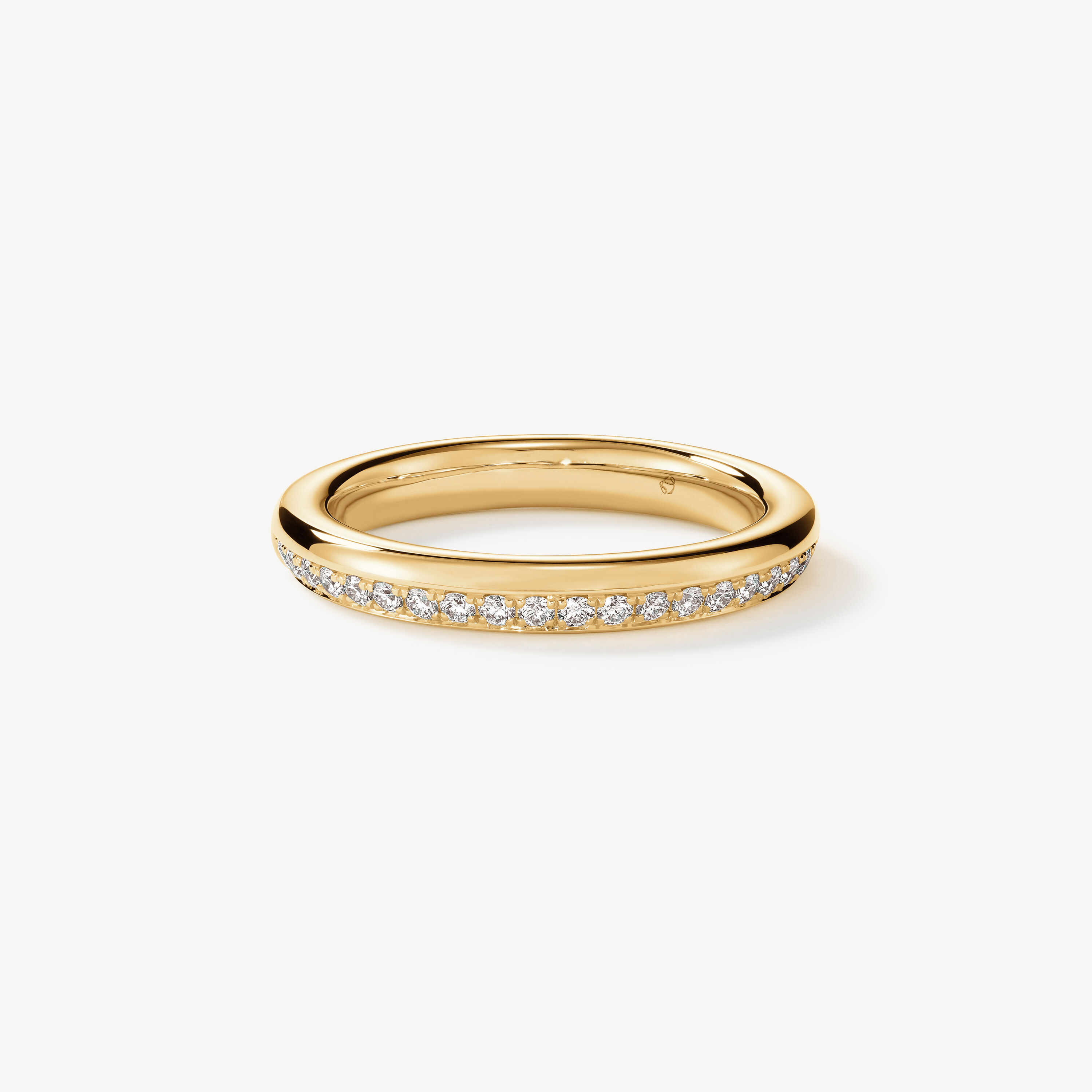 Barre Pav&eacute; Band, 18K Yellow Gold, large