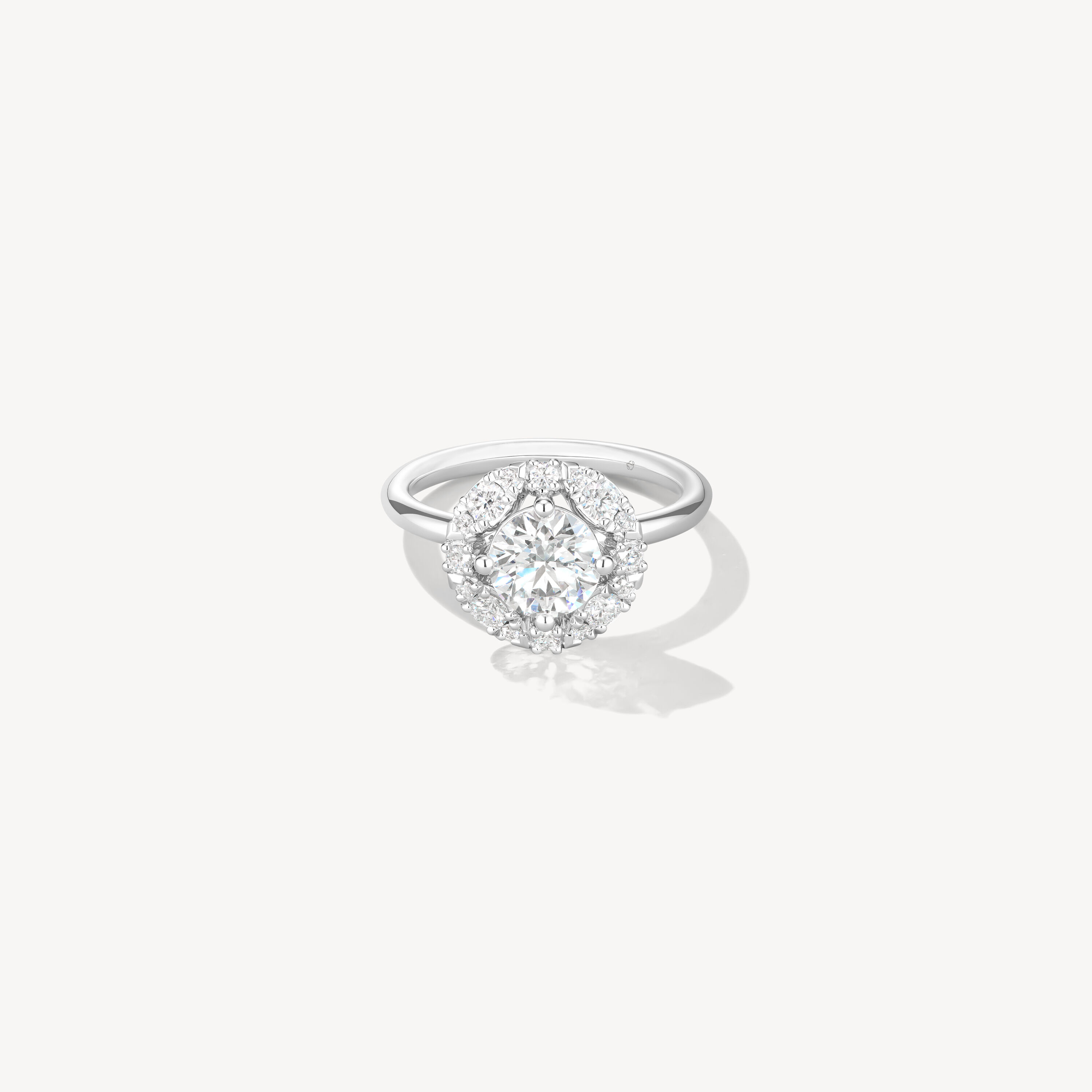 Aerial Marquise Halo Diamond Engagement Ring, Platinum, large