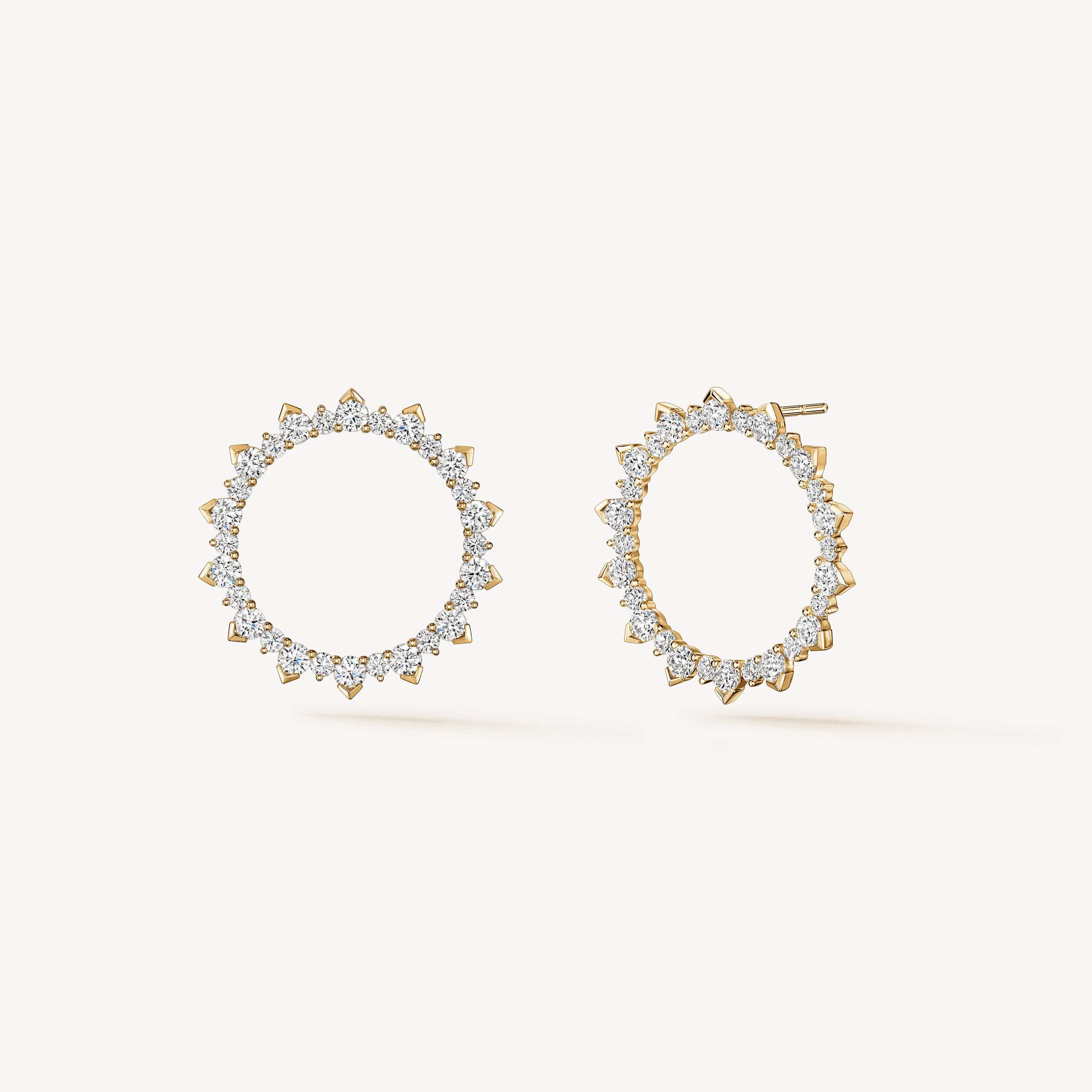 AERIAL Sunburst Earrings - Large, 18K Yellow Gold, large