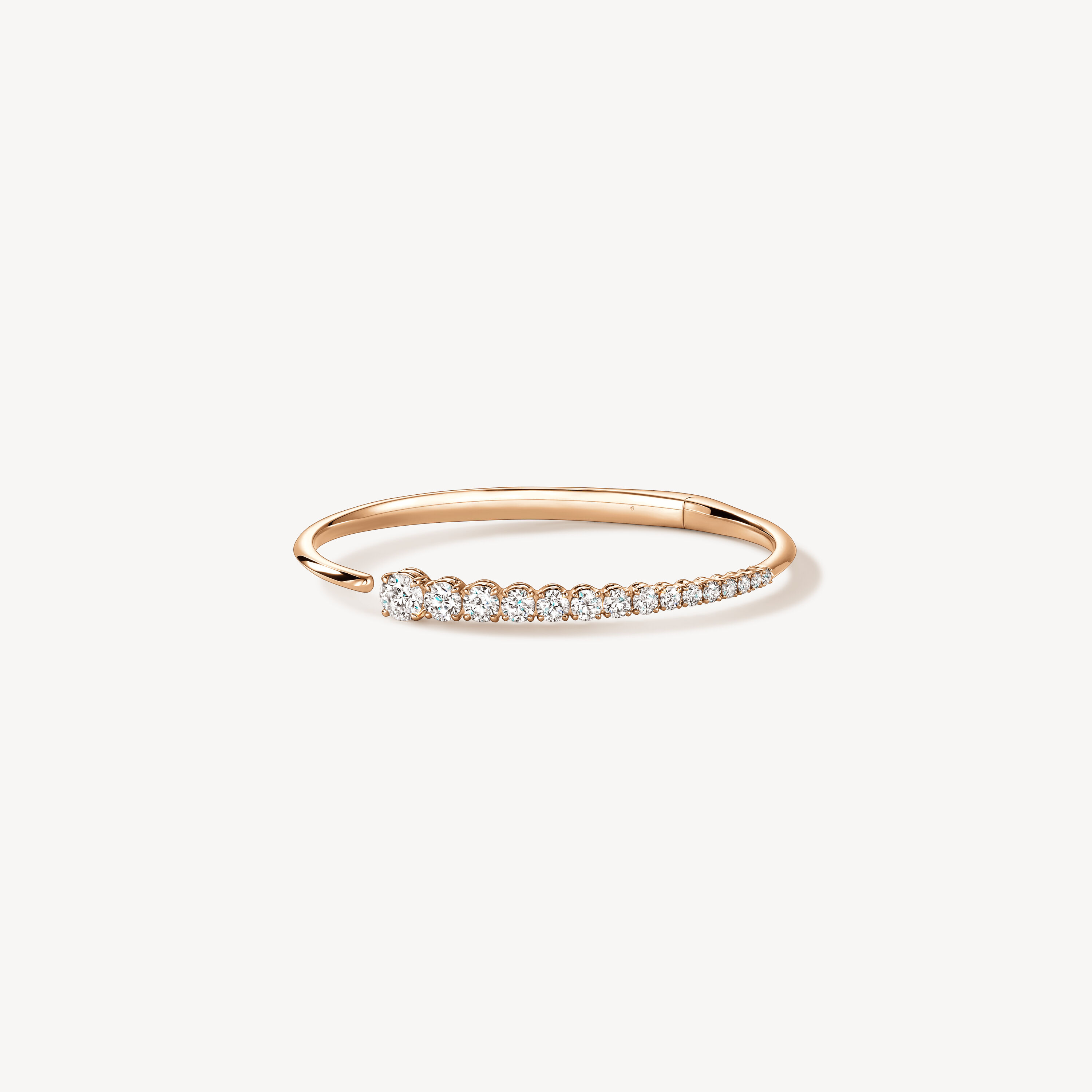 Icicle Diamond Bangle, 18K Rose Gold, large