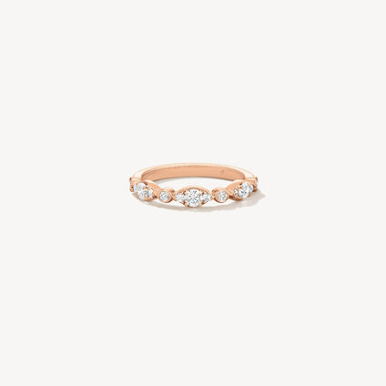 HOF Regal Bezel 钻石戒指, 18K 玫瑰金, large