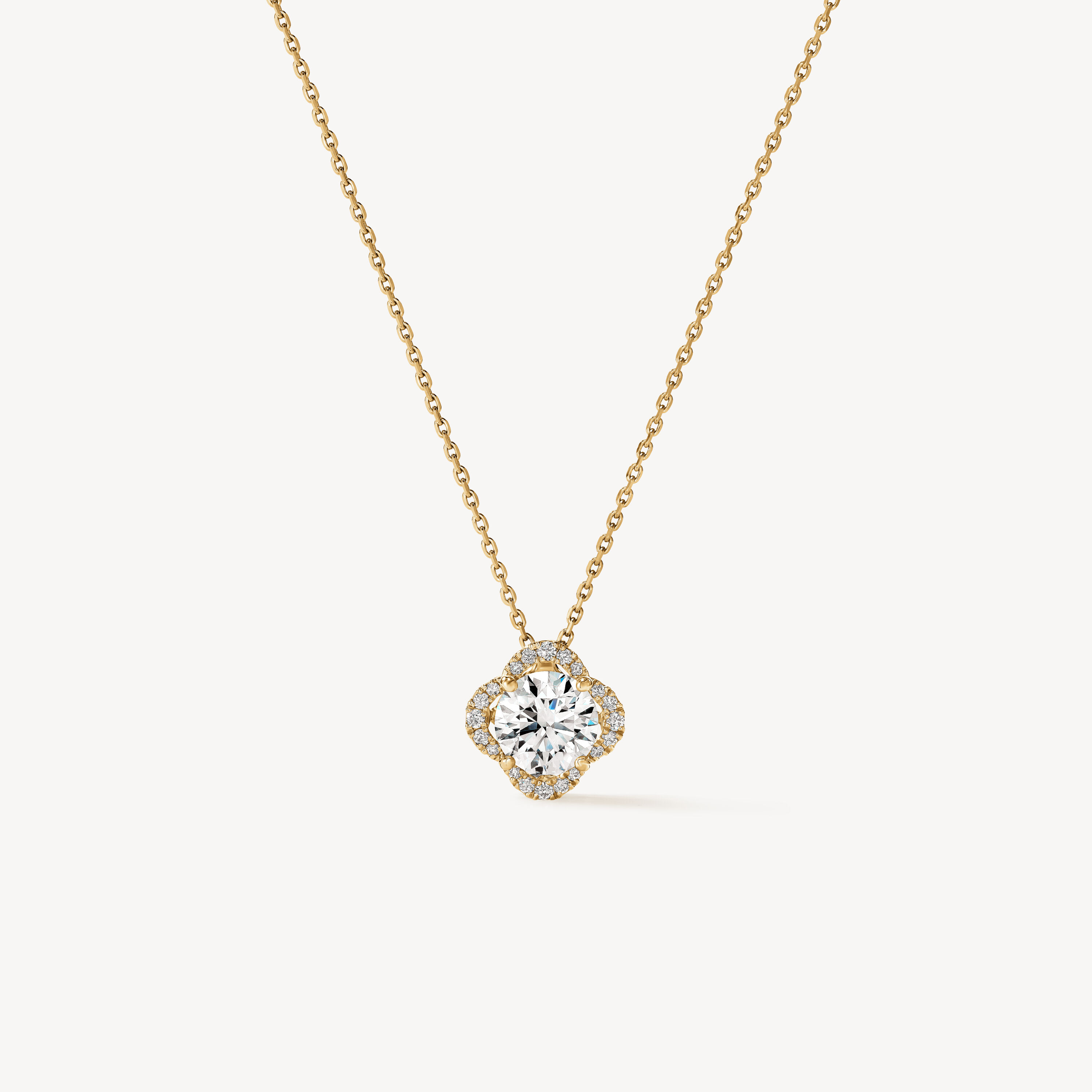 Timeless Diamond Necklace, 18K 黄金, large