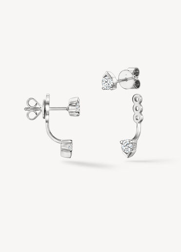 AERIAL Floating Ear Jackets, 18K White Gold AERIAL Floating Ear Jackets, 18K White Gold, large