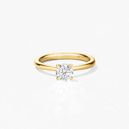 Vela Solitaire 钻石戒指, 18K 黄金, large