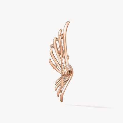 VELA 法式切割密镶钻石两用胸针, 18K 玫瑰金, large