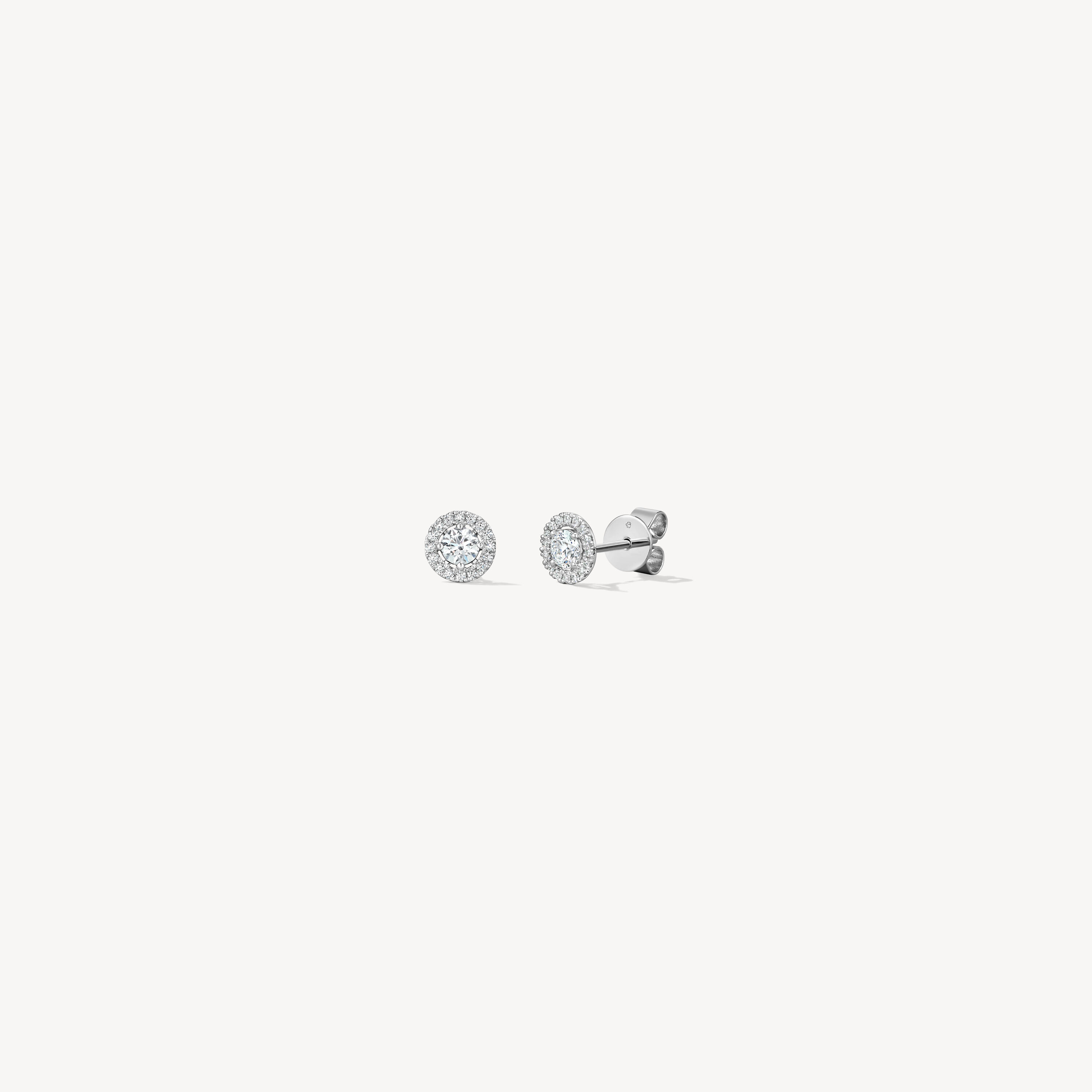 Joy Earrings, 18K White Gold, large
