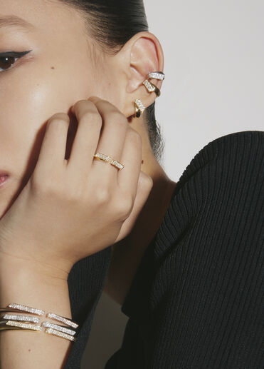 INSIDE/OUT Diamond Flexi Bangle, 18K White Gold INSIDE/OUT Diamond Flexi Bangle, 18K White Gold, large