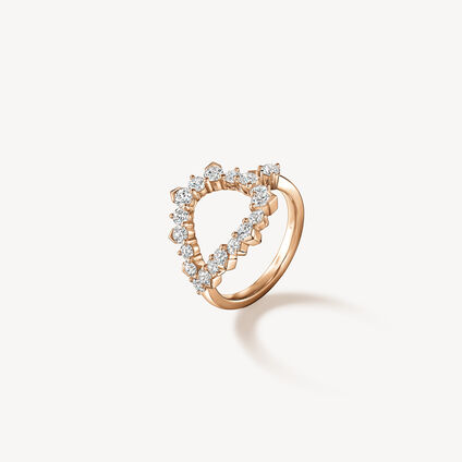 Aerial Open Sunburst Wrap 钻石戒指, 18K 玫瑰金 Aerial Open Sunburst Wrap 钻石戒指, 18K 玫瑰金, large