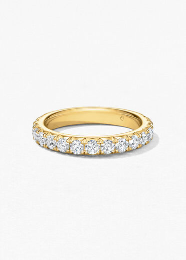 Vela French Cut Pavé Band, 18K Yellow Gold Vela French Cut Pavé Band, 18K Yellow Gold, large