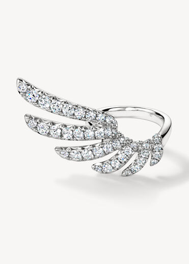 VELA French Cut Pavé Diamond Wrap Ring, 18K White Gold VELA French Cut Pavé Diamond Wrap Ring, 18K White Gold, large