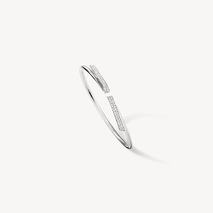 INSIDE/OUT Diamond Flexi Bangle, 18K White Gold INSIDE/OUT Diamond Flexi Bangle, 18K White Gold, large