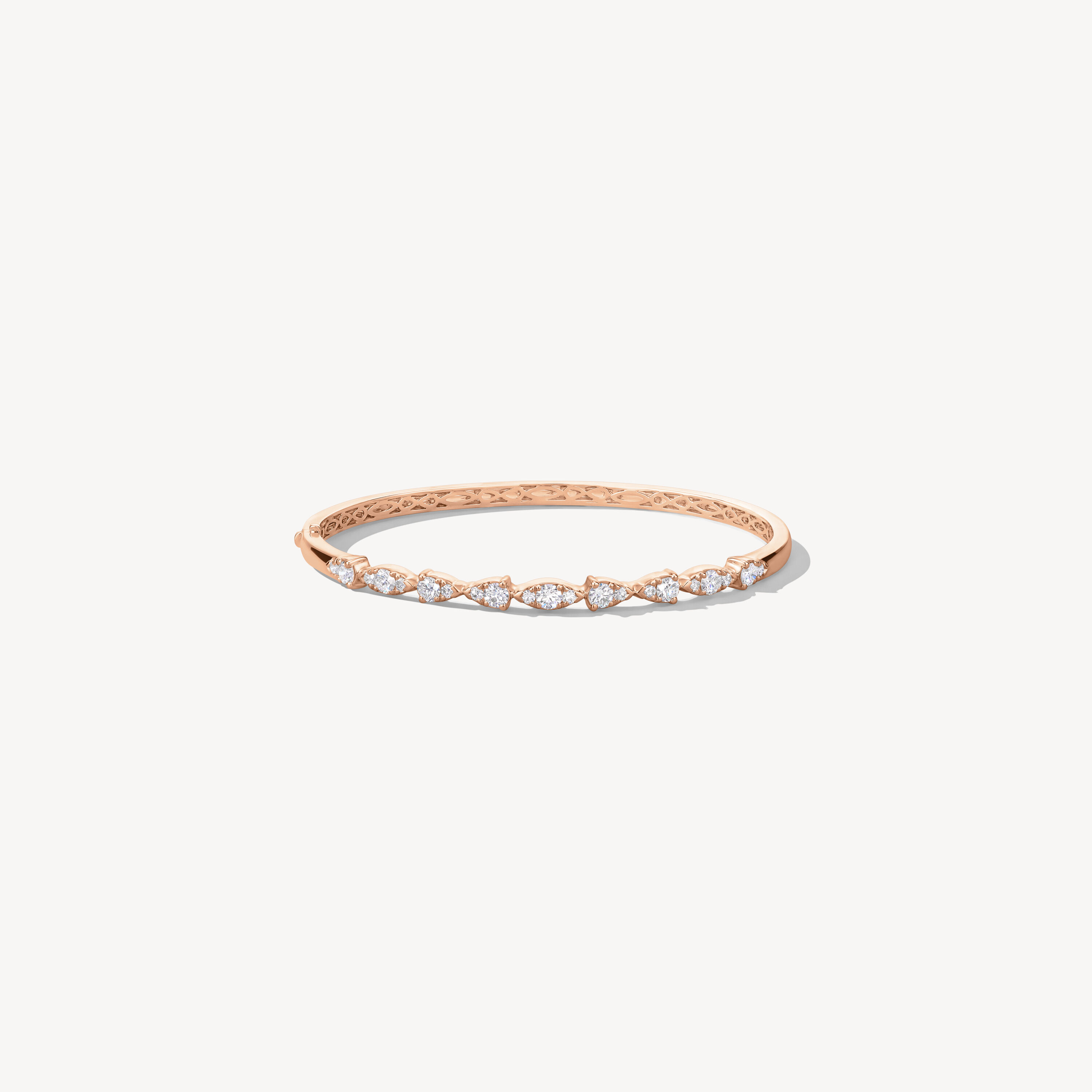Aerial Dewdrop Bangle, 18K Rose Gold, large