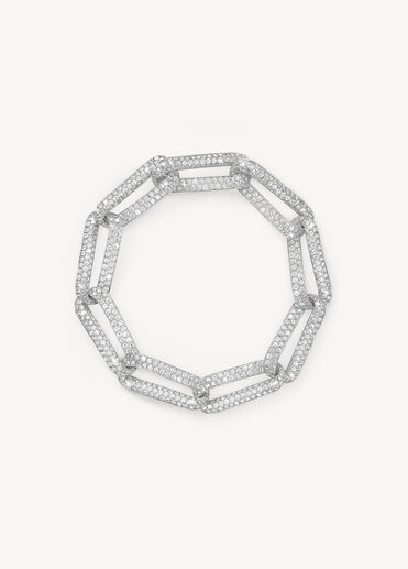 INSIDE/OUT Pavé Link Bracelet, 18K White Gold INSIDE/OUT Pavé Link Bracelet, 18K White Gold, large