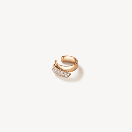 INSIDE/OUT Diamond Flip Ear Cuff, 18K Rose Gold, large