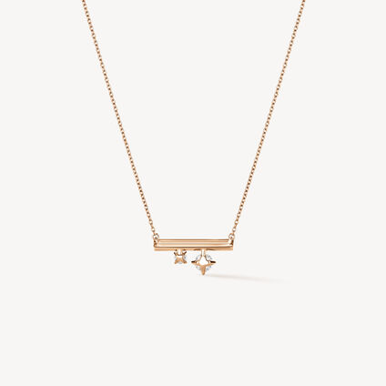 BARRE Floating 迷你钻石项链, 18K 玫瑰金 BARRE Floating 迷你钻石项链, 18K 玫瑰金, large