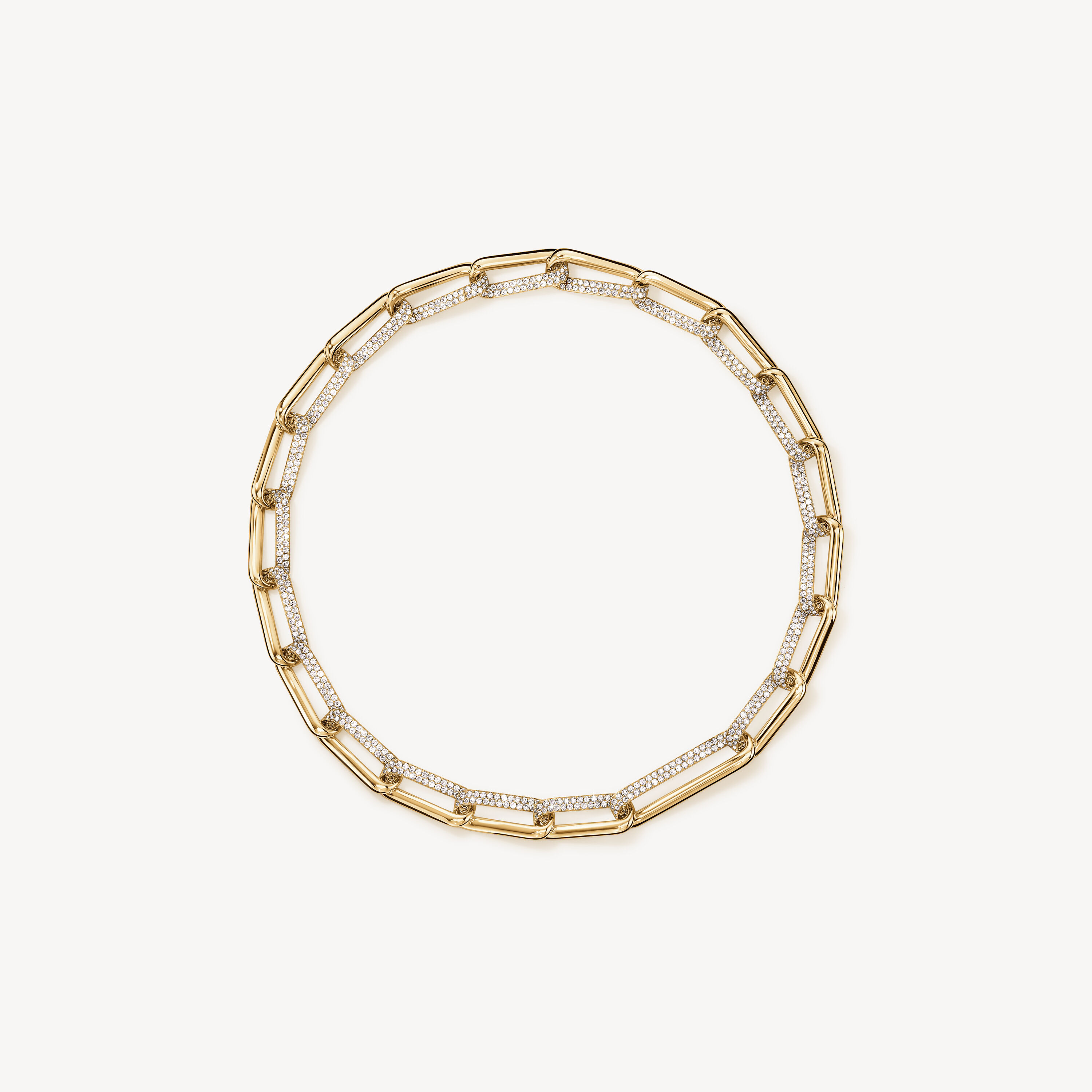 INSIDE/OUT 链式钻石项链（加长款）, 18K 黄金, large