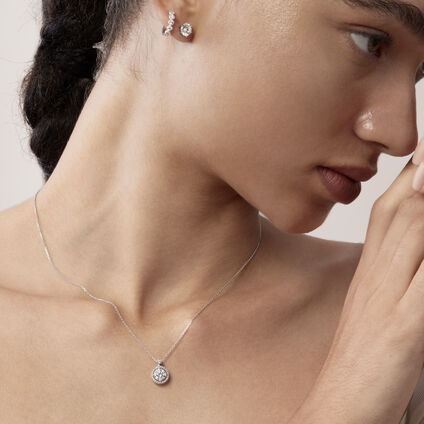 Joy Luxury 钻石项链, 18K 白金, large