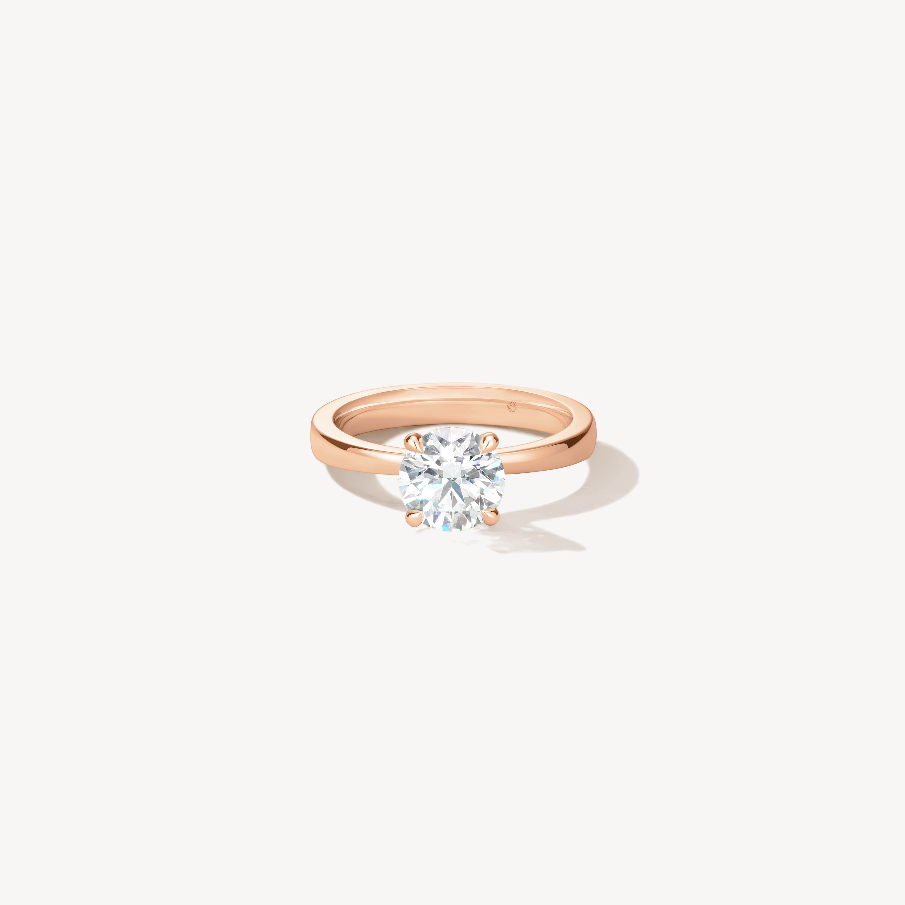 HOF Signature 订婚钻戒, 18K 玫瑰金, large