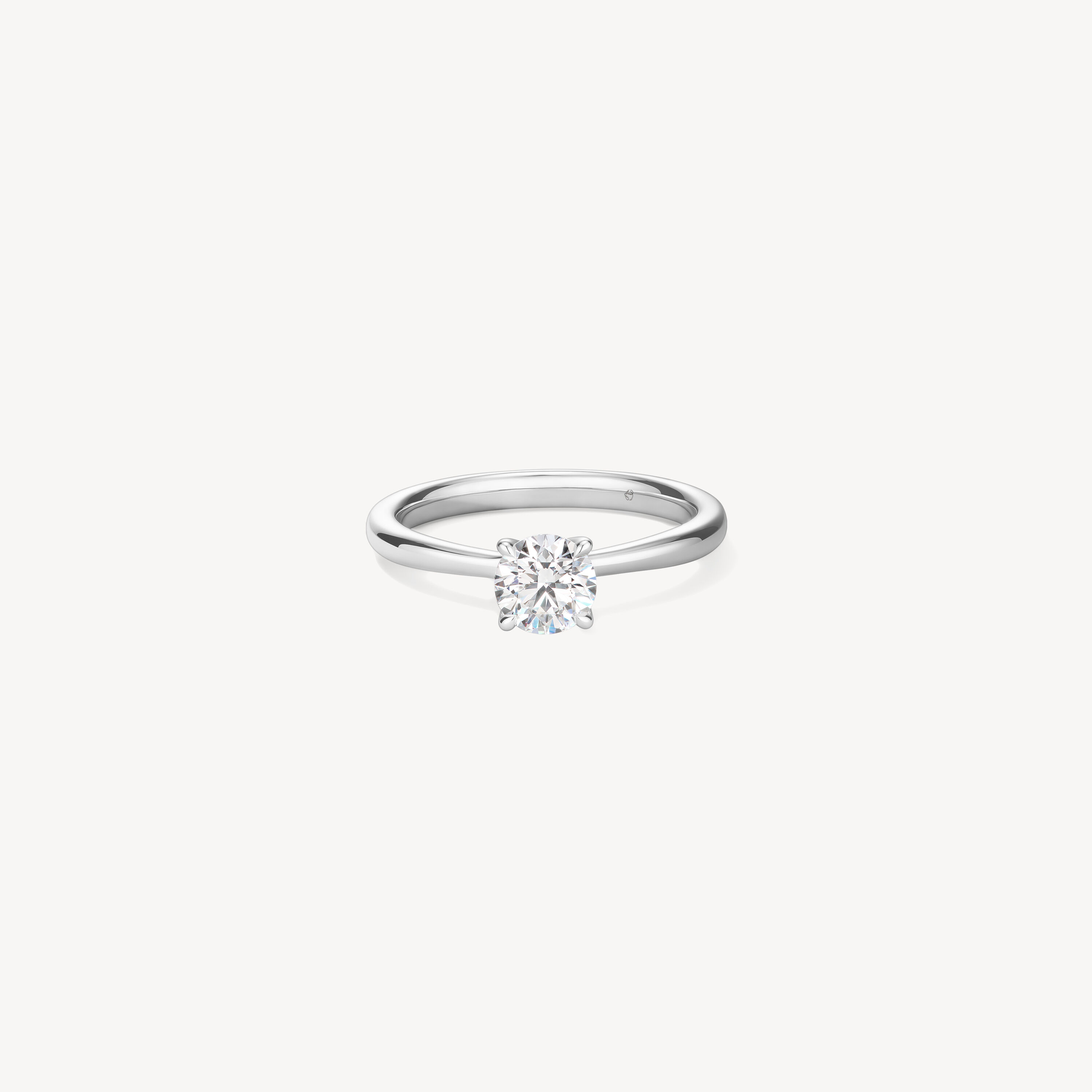 VELA Solitaire Ring, Platinum, large
