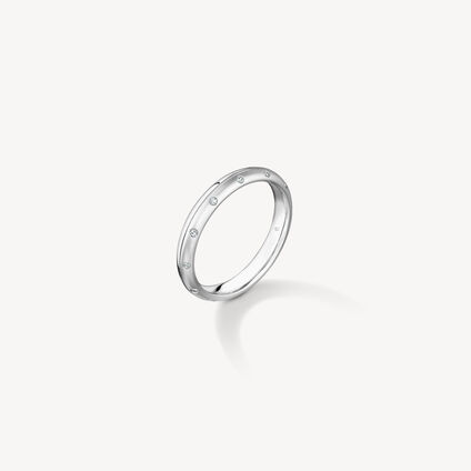 LOVE Satin Finish 结婚对戒, 铂金, large