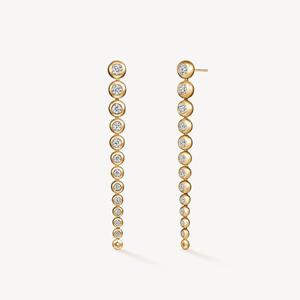 DREAM  CIRCLE CONVERTIBLE EARRINGS, 18K Yellow Gold, large