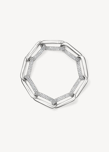 INSIDE/OUT Diamond Link Bracelet, 18K White Gold INSIDE/OUT Diamond Link Bracelet, 18K White Gold, large