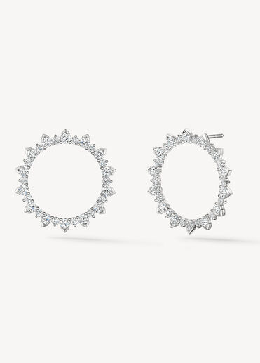 AERIAL Sunburst Earrings - Large, 18K White Gold AERIAL Sunburst Earrings - Large, 18K White Gold, large