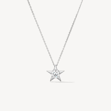 Illa 钻石项链, 18K 白金, large