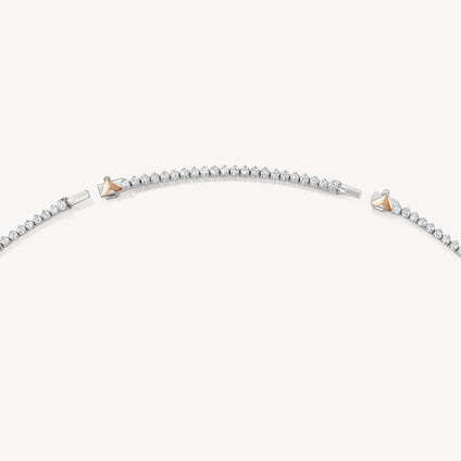 Copley Line 钻石项链, 18K 白金和玫瑰金, large
