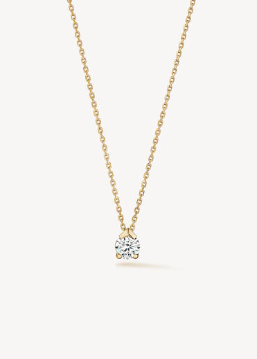AERIAL SINGLE DIAMOND PENDANT NECKLACE, 18K Yellow Gold AERIAL SINGLE DIAMOND PENDANT NECKLACE, 18K Yellow Gold, large