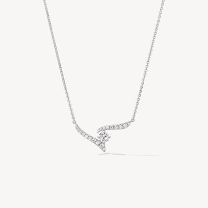 VELA Crossover 钻石项链, 18K 白金, large