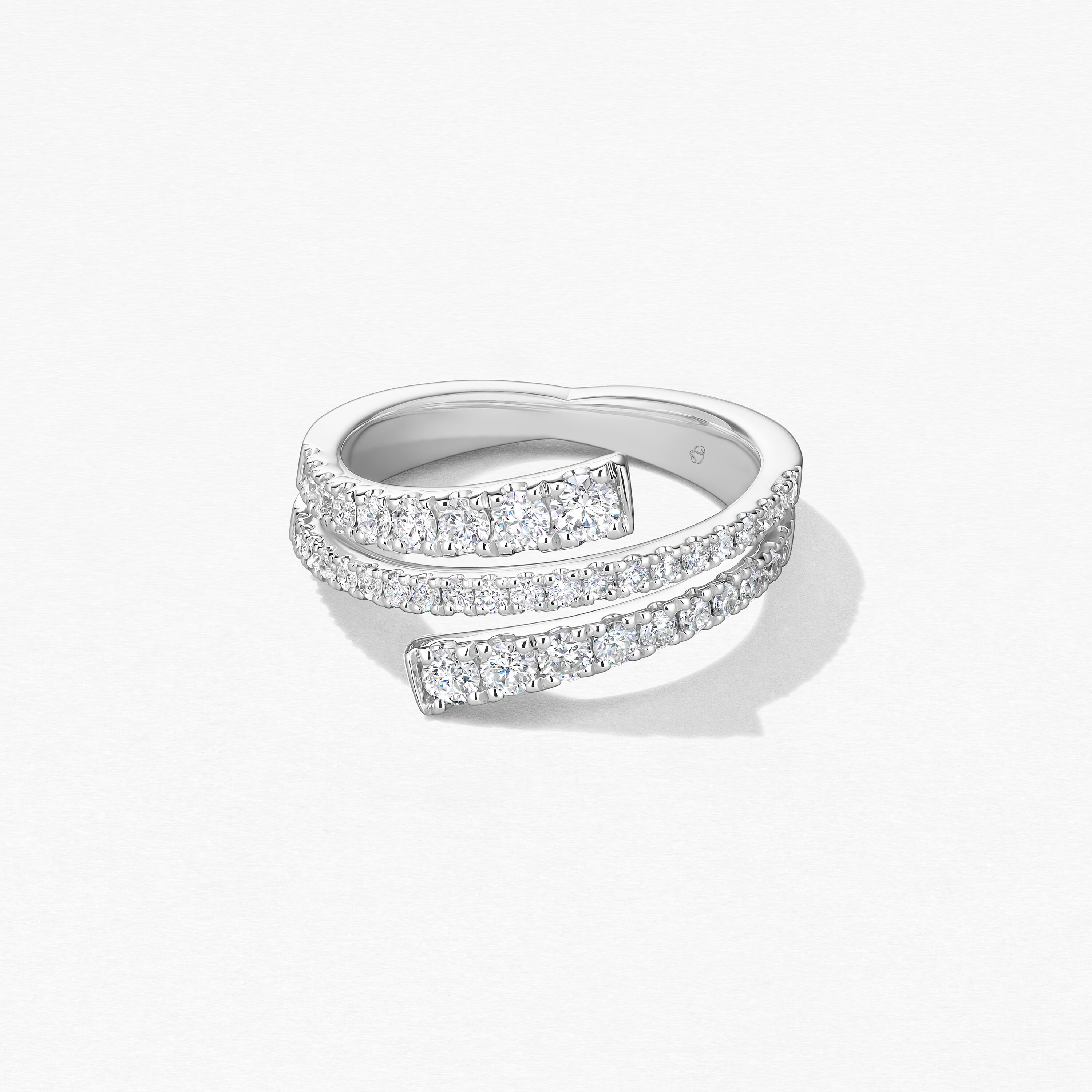 Grace Wrap Ring, 18K White Gold, large