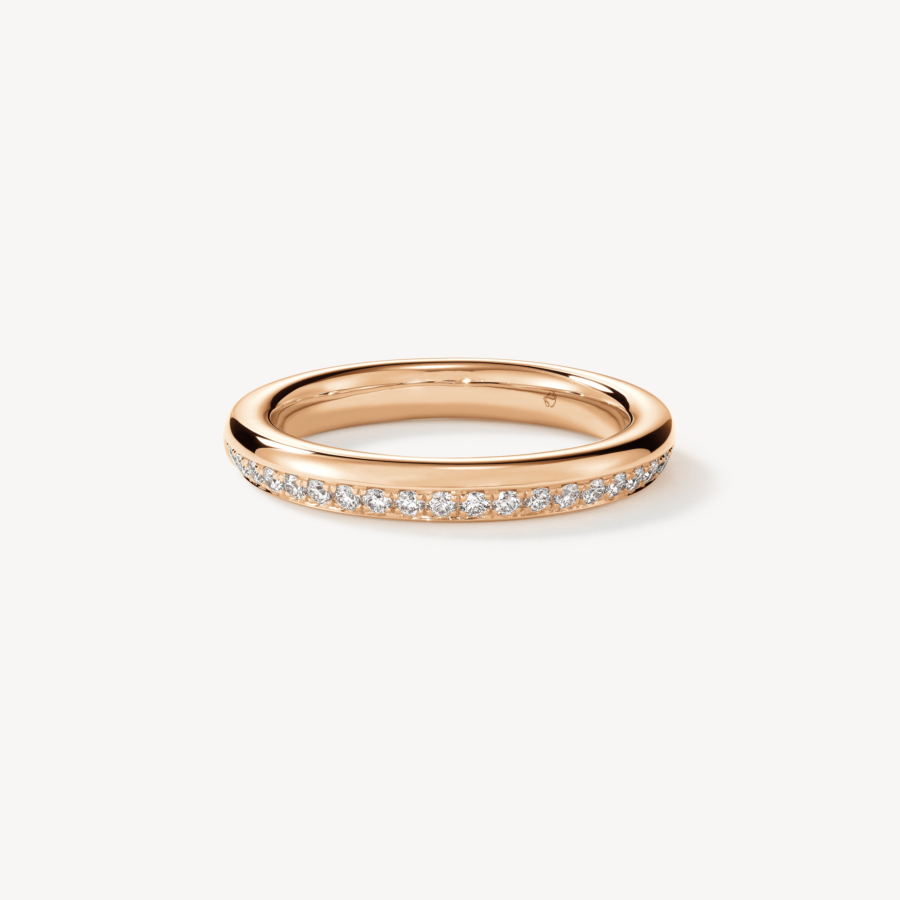 Barre Pav&eacute; Band, 18K Rose Gold, large