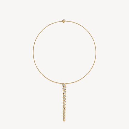 DREAM CIRCLE 可转换式钻石项链, 18K 黄金, large