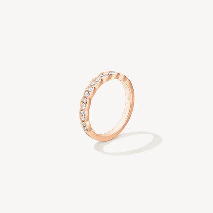 Lorelei Floral Diamond Band, 18K Rose Gold, large