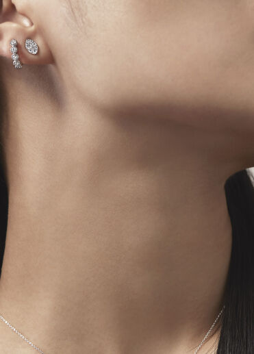Tessa Navette Earrings, 18K White Gold Tessa Navette Earrings, 18K White Gold, large