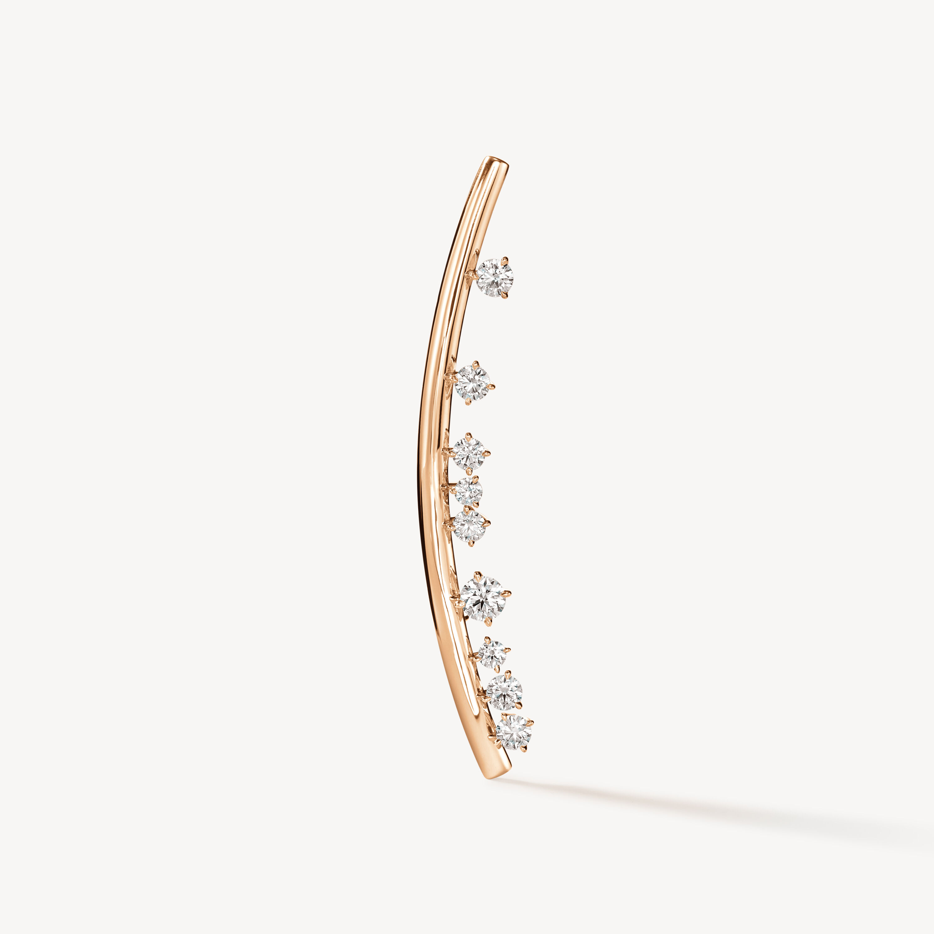 BARRE Floating Diamond Brooch, 18K Rose Gold, large