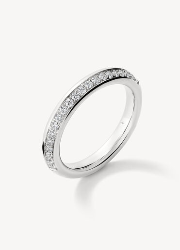 Barre Pavé Band, 18K White Gold Barre Pavé Band, 18K White Gold, large