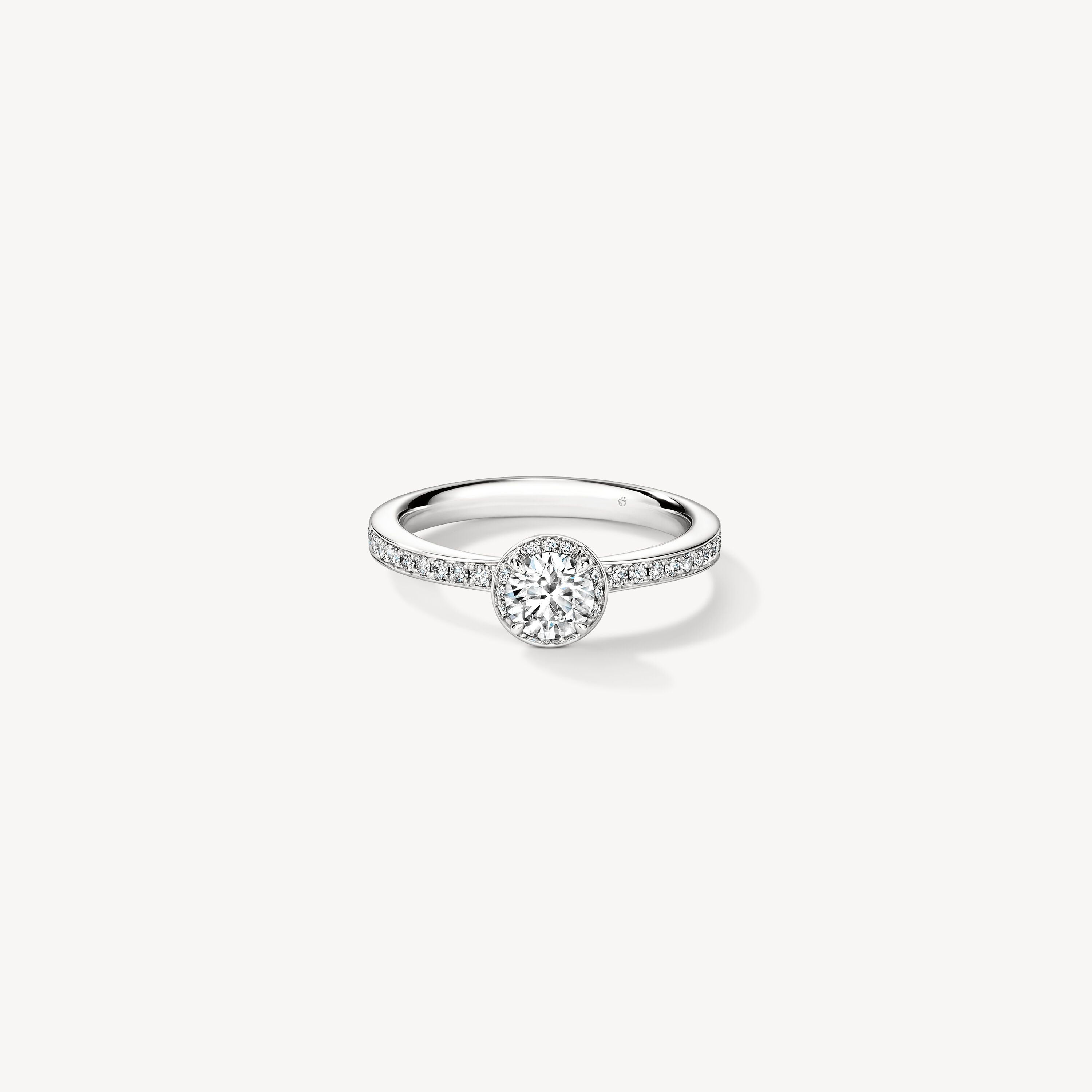 Timeless Hidden Halo Engagement Ring, , large